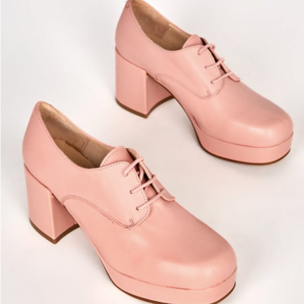 Intentionally Blank ALBANY PLATFORM OXFORD Pink SHOES $195